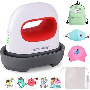 Slendor Mini Heat Press Machine for T Shirts Shoes, 4.17" x 2.44", Red